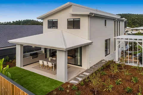 Aerial view of the Hamilton 317 display home alfresco by Ownit Homes