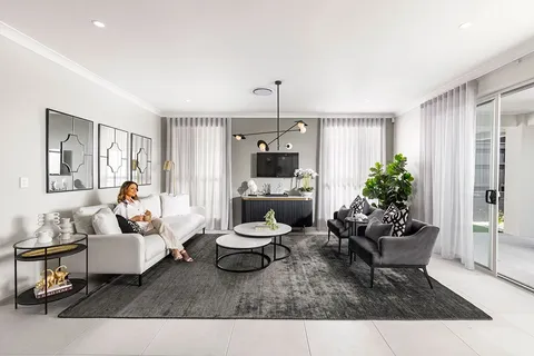 Open family living space in the Ownit Homes Capri design