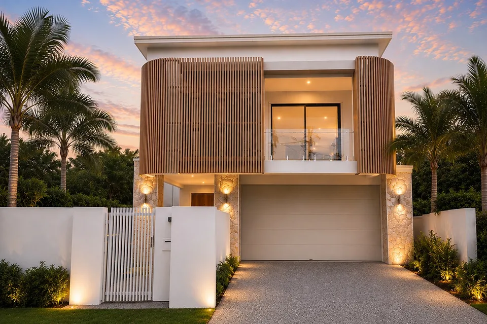 Amalfi home design, contemporary double storey facade