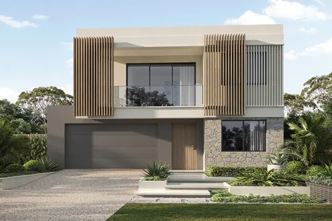 Warm timber detail at the Stradbroke home