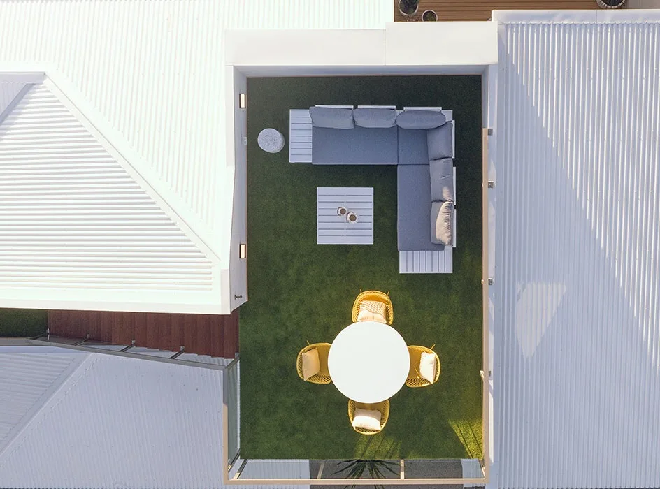 Aerial view of exclusive Ownit Homes rooftop terrace