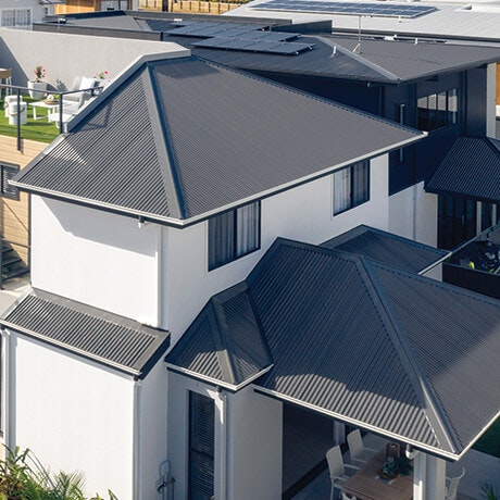 Home with Colorbond steel roof