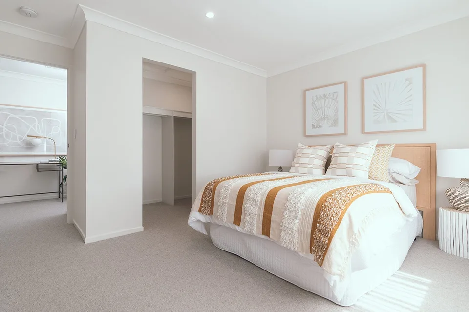 Comfortable second bedroom with walk-in robe