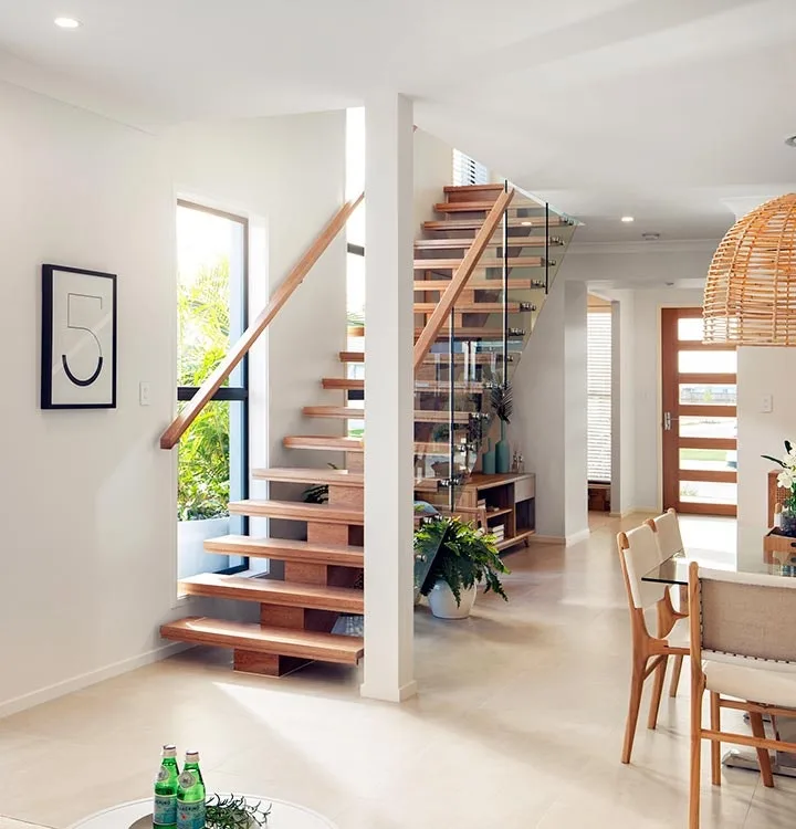 Living area with 2740mm high ceilings