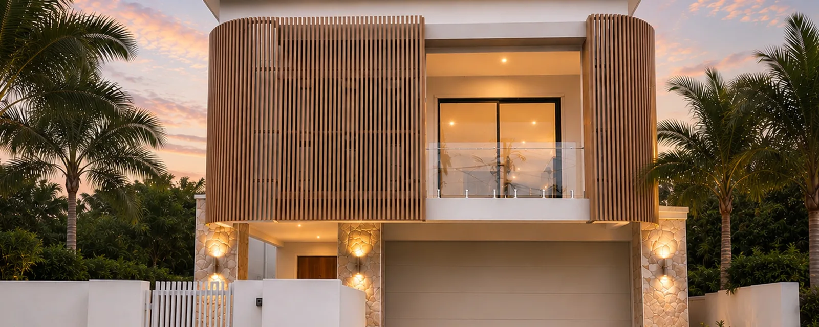Amalfi home design - contemporary double storey facade