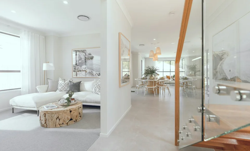 Light-filled multipurpose room on lower level