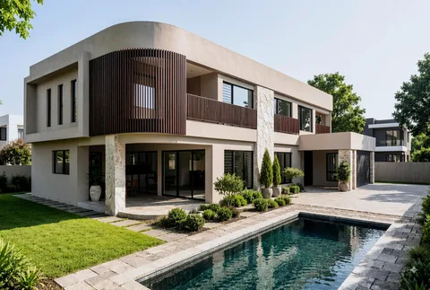 Rosewood exterior render in daylight