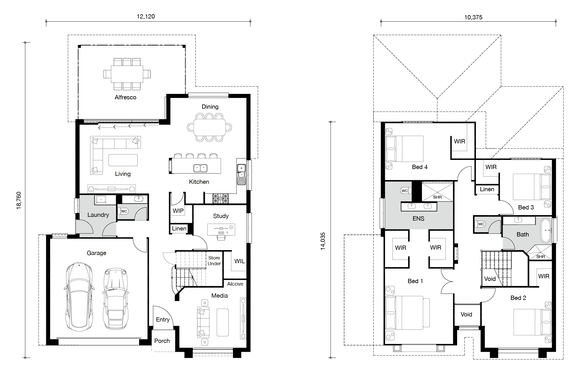 Floor plan for Bella Vista home