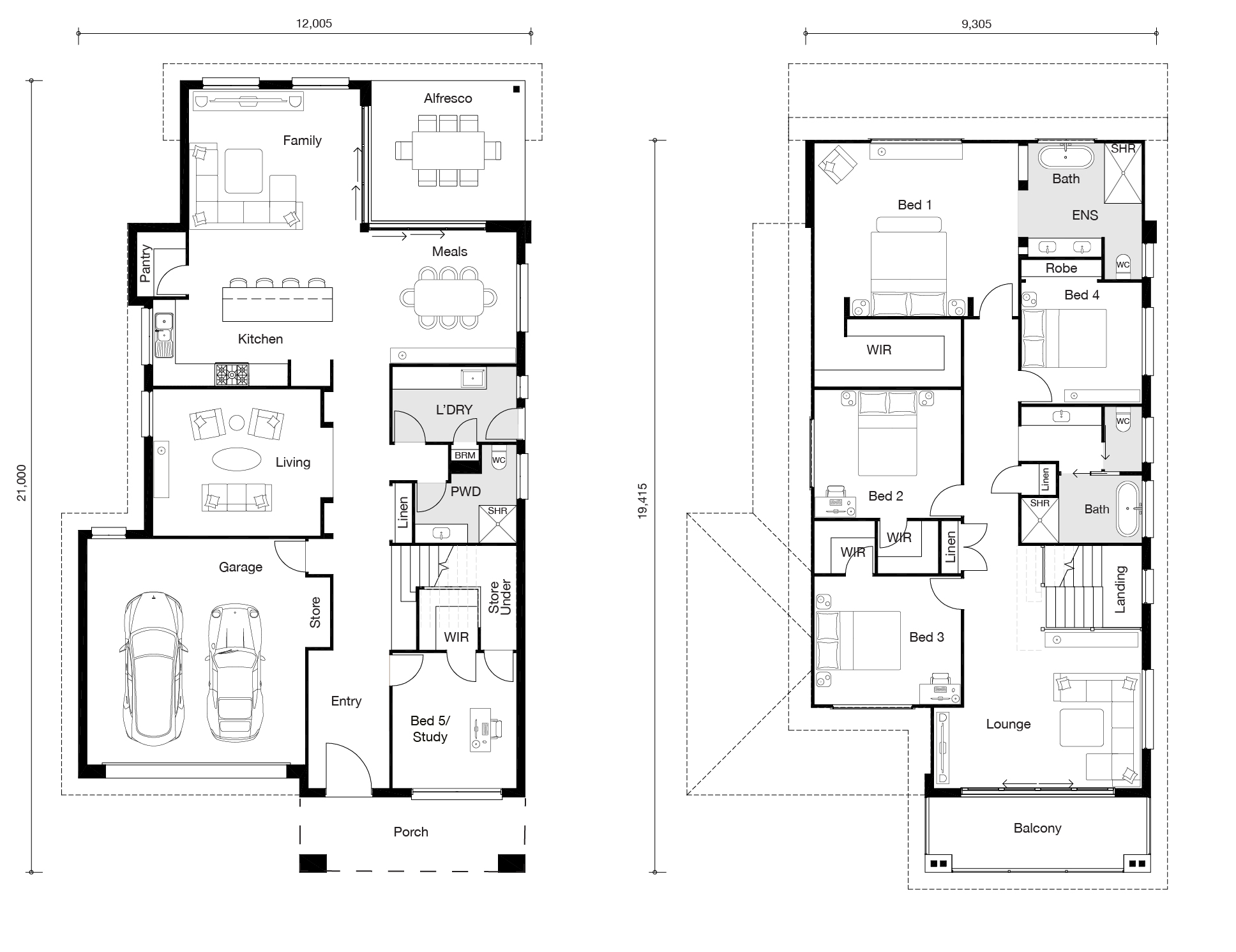 Floor plan for Sorrento Royale home