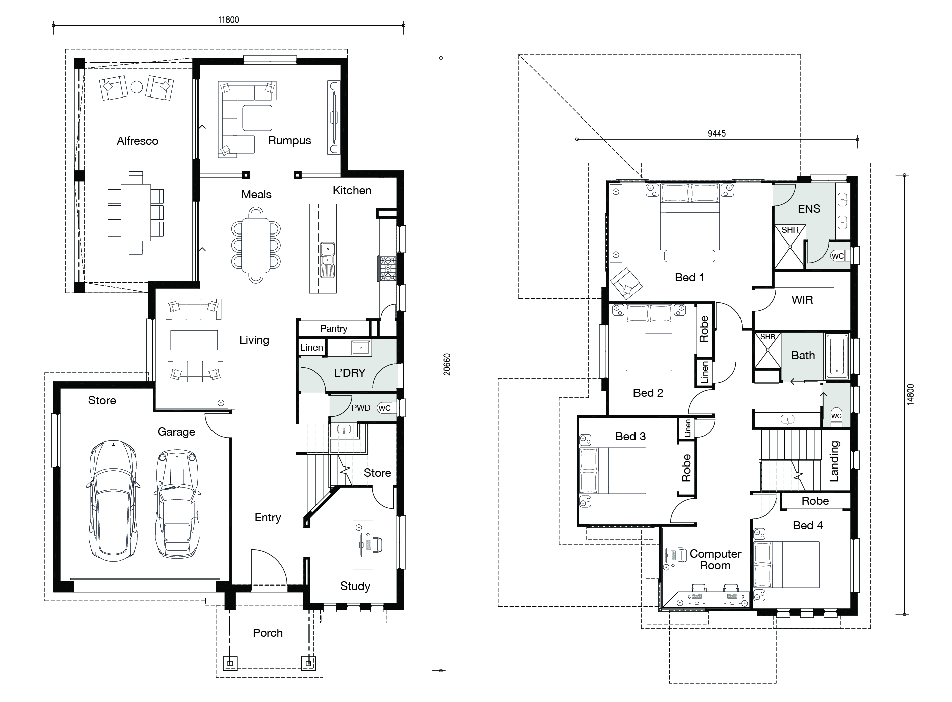 Floor plan for Seabreeze 323 home